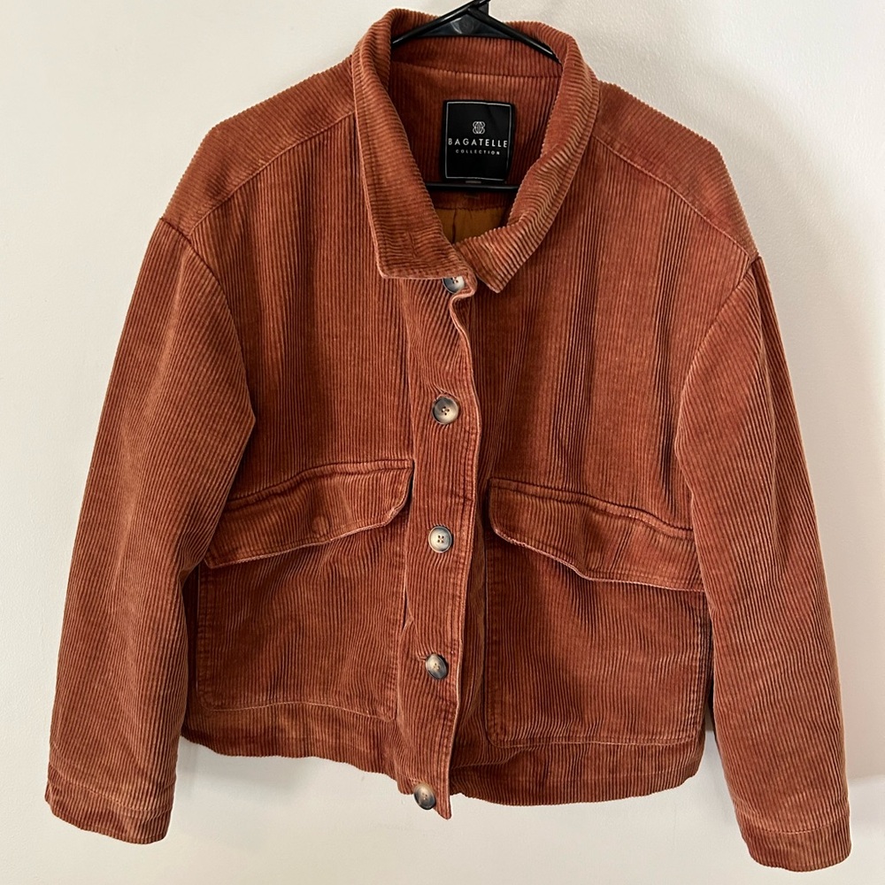 Light Puff Corduroy Jacket In Rust - Bagatelle - image 1